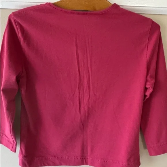 LOFT Women's Charcoal Gray V-Neck Button Cardigan & Deep Rose 3/4 sleeves shirt - Picture 8 of 8